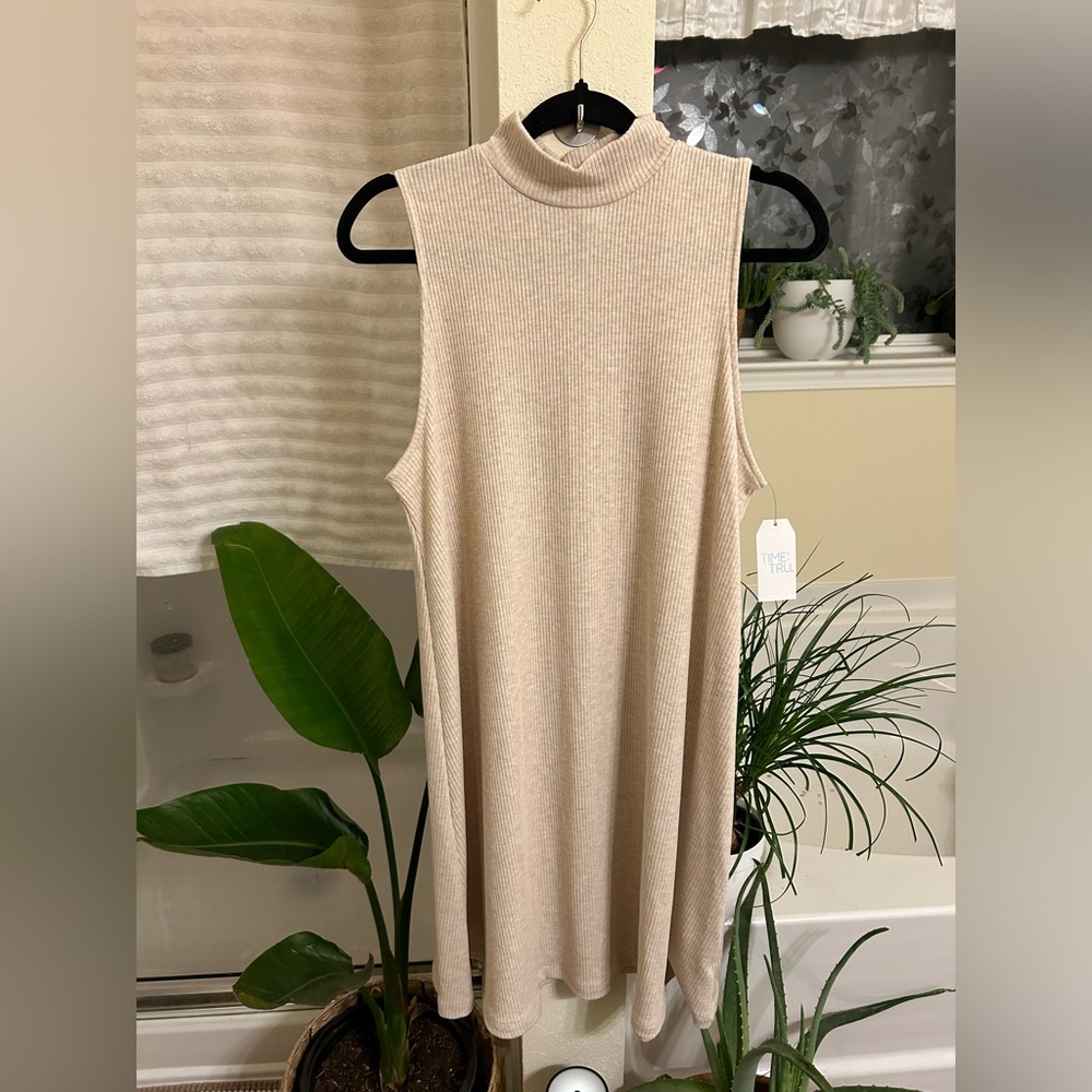 The Fifth Label Beige Sleeveless Midi Dress